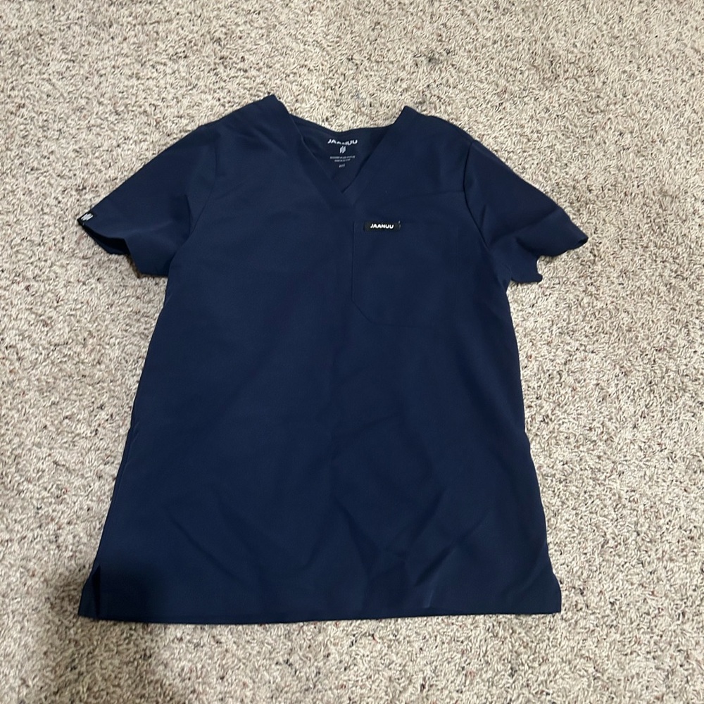 Jaanuu Navy Blue Scrub Top size XXS